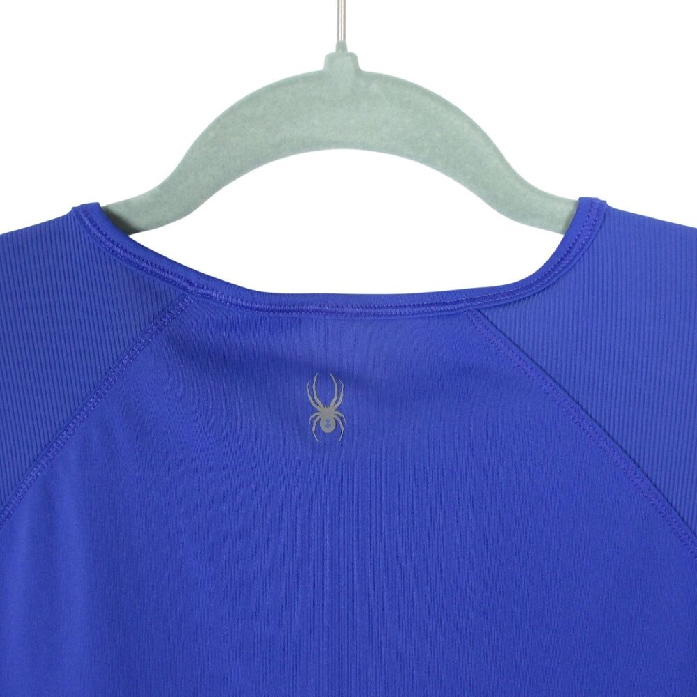 Spyder Tee Top Active Short Sleeve Crew Neck Size M Perennial Blue Athleisure - Picture 6 of 7